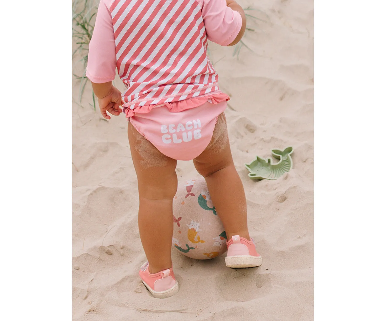Bañador pañal volantes · Stripes Bloom & Blush
