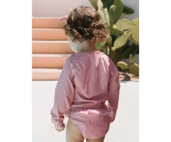 Bañador pañal volantes · Whale Pink