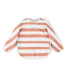 Babero con Mangas Stripes Papaya · Done by Deer