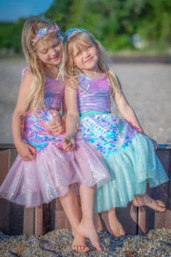 Bling Bling Falda y diadema Sirena Mint · Great Pretenders (4-6 años)