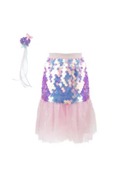 Bling Bling Falda y diadema Sirena Pink · Great Pretenders (4-6 años)