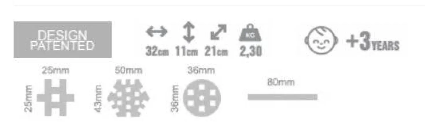 Bloques Meli · Basic Constructor Travel Box 1100 piezas