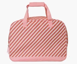 Bolsa de Playa con Rejilla · Stripes Bloom & Blush
