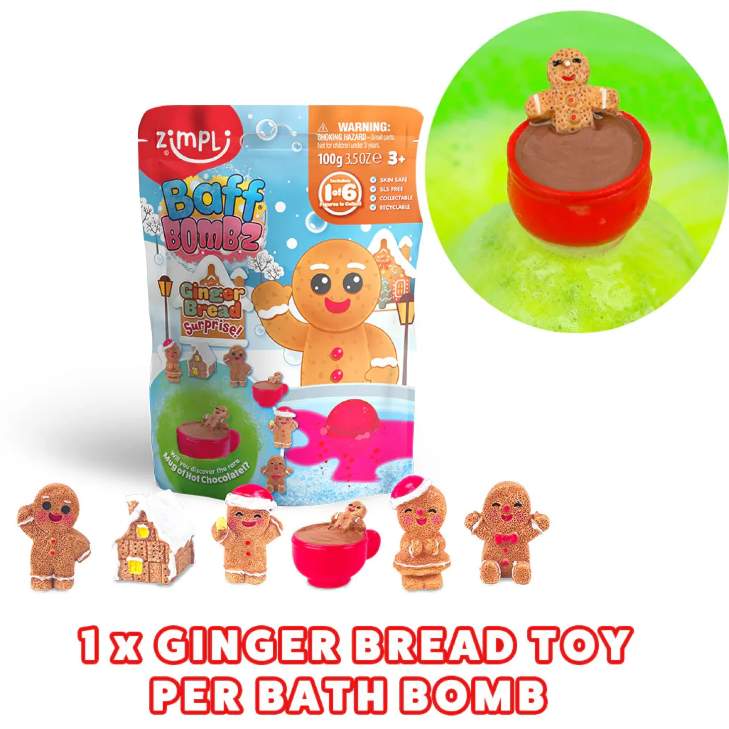 Bomba de baño surprise Gingerbread · Zimpli