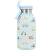 Botella Acero Funda City Cars 500ml