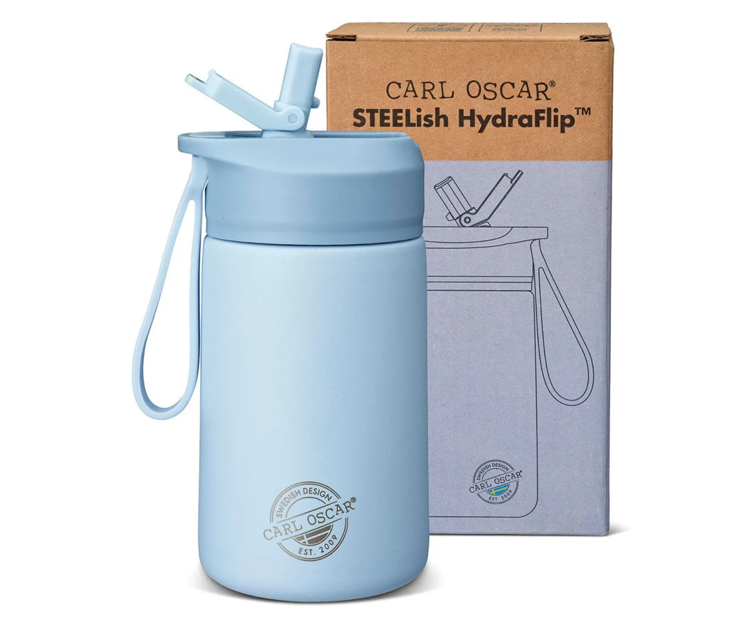 Botella de Acero Steel Hydraflip 0.4L Blue · Carl Oscar