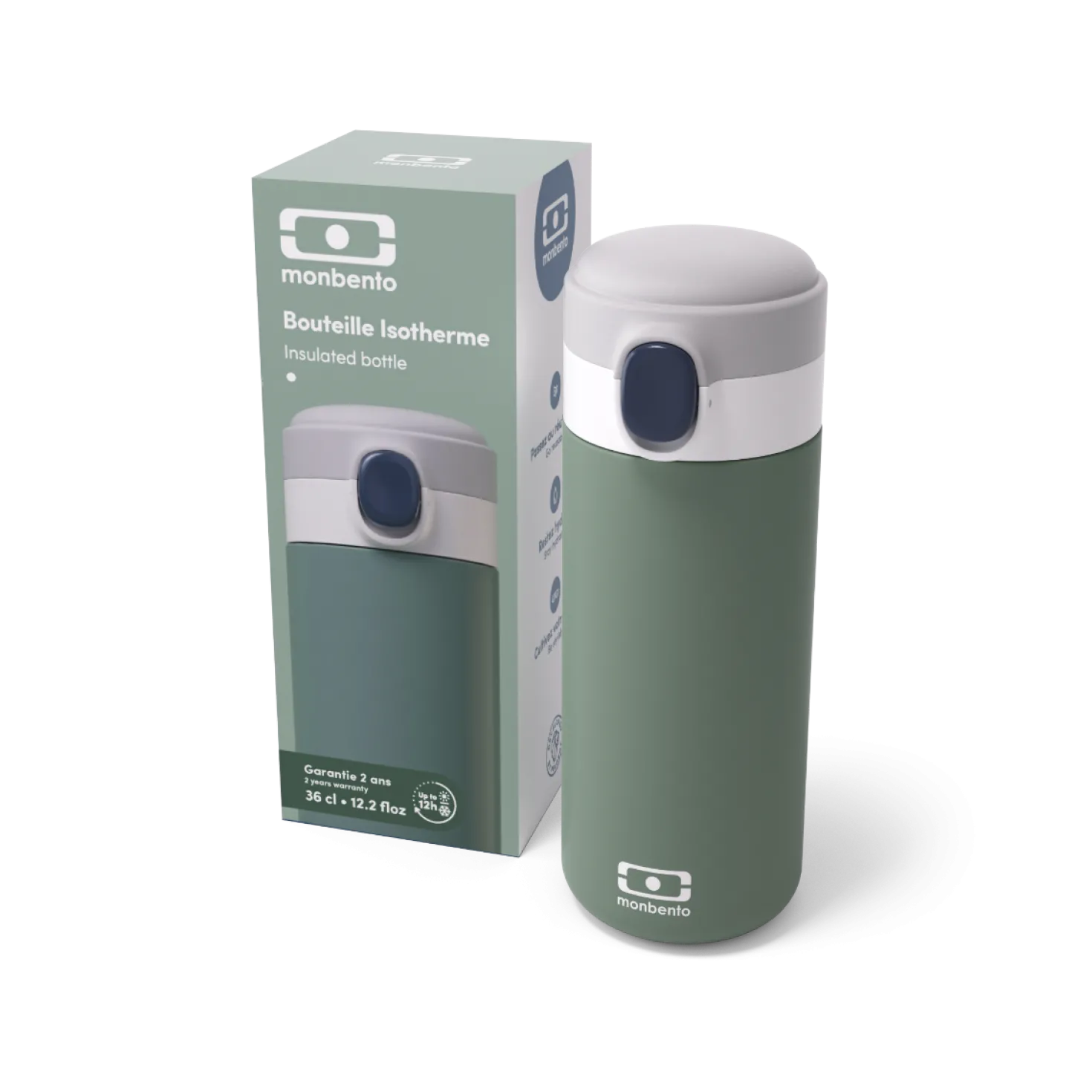 Botella de Acero Térmica Pop Green · Monbento
