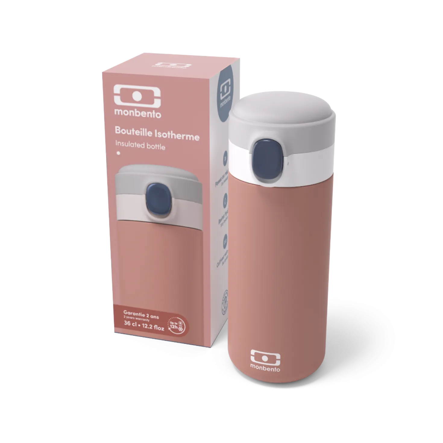 Botella de Acero Térmica Pop Pink · Monbento