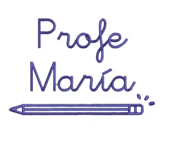 Camiseta Bordada Profe · Chico
