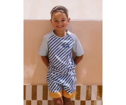 Camiseta Protección Solar Manga Corta · Stripes Blues & Beyond