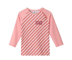 Camiseta Protección Solar Manga Larga · Stripes Bloom & Blush