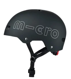 Casco Negro Luz Led