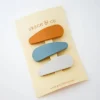 Clips para Pelo Snap Matte Golden-Light Blue-Buff