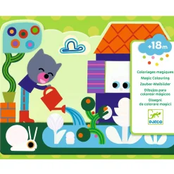 Colorear Mágico con agua Escondido en el jardín · DJECO