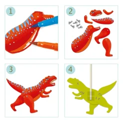 Colorea sorpresas Muñecos Dinos · DJECO