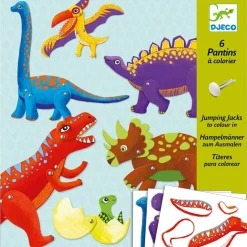 Colorea sorpresas Muñecos Dinos · DJECO