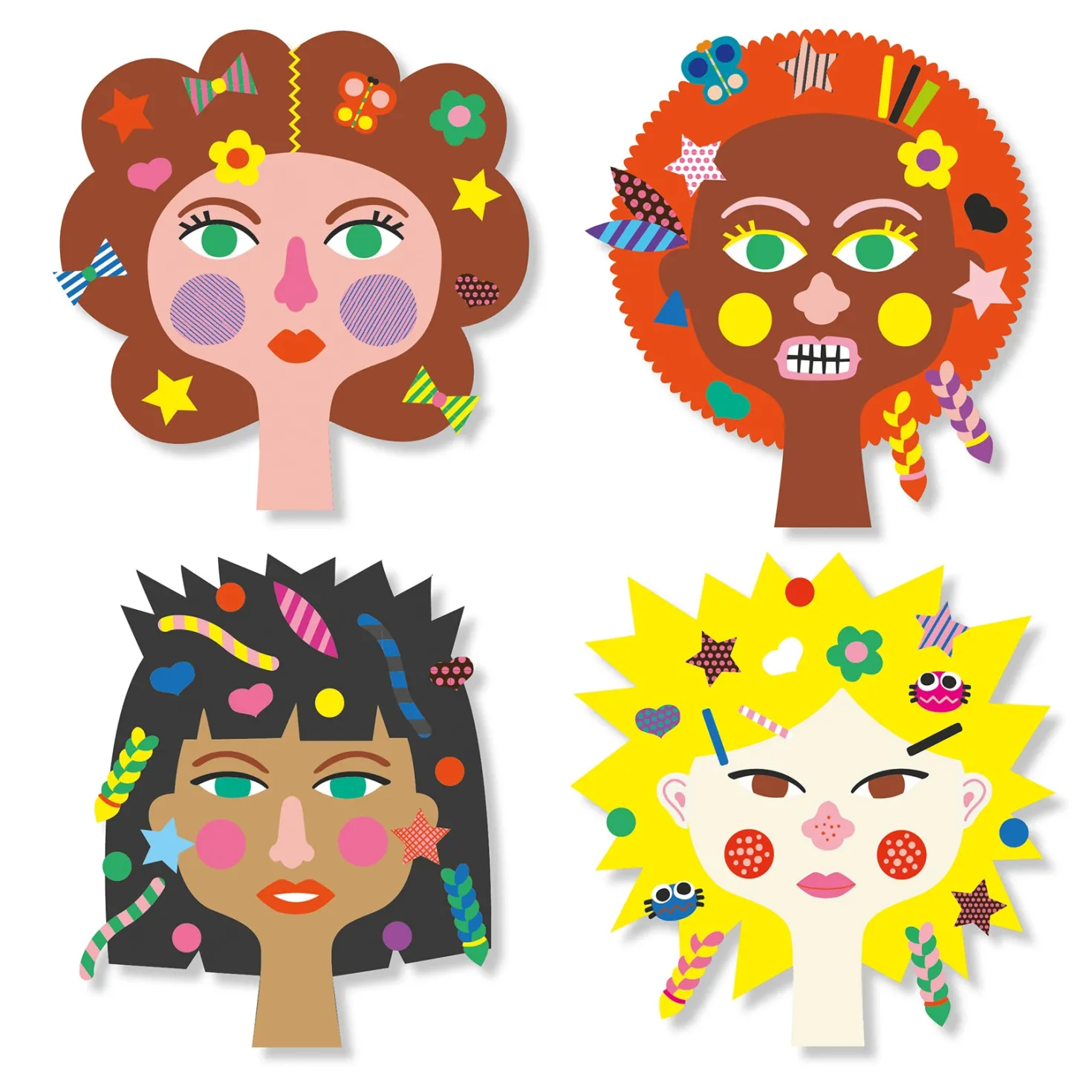 Crear con pegatinas La Peluquería DJECO
