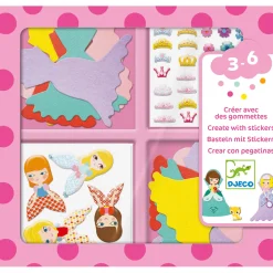 Crear con pegatinas Me gustan las princesas DJECO