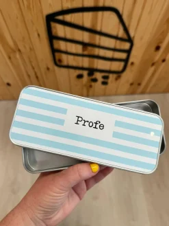 Estuche de lata vintage personalizable · Navy