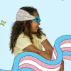 Gafas infantiles azul claro con turbante Arcoiris · Fun Water