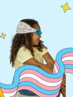 Gafas infantiles azul claro con turbante Arcoiris · Fun Water
