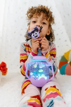 GloPals Set Personaje + 2 Cubos luz LUMI Lila