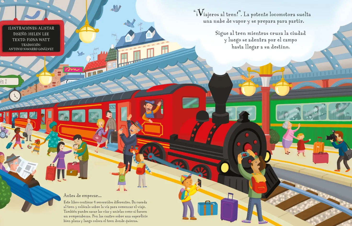 Juega con el libro del tren
