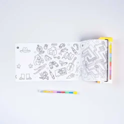 Juego de bolsillo para colorear Atlas+8 pinturas · OMY