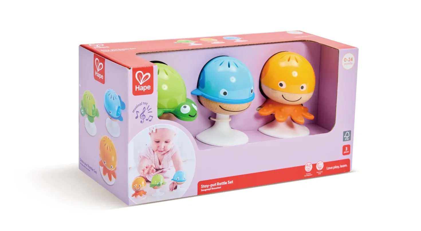 Juego de Sonajeros con Ventosa · Hape
