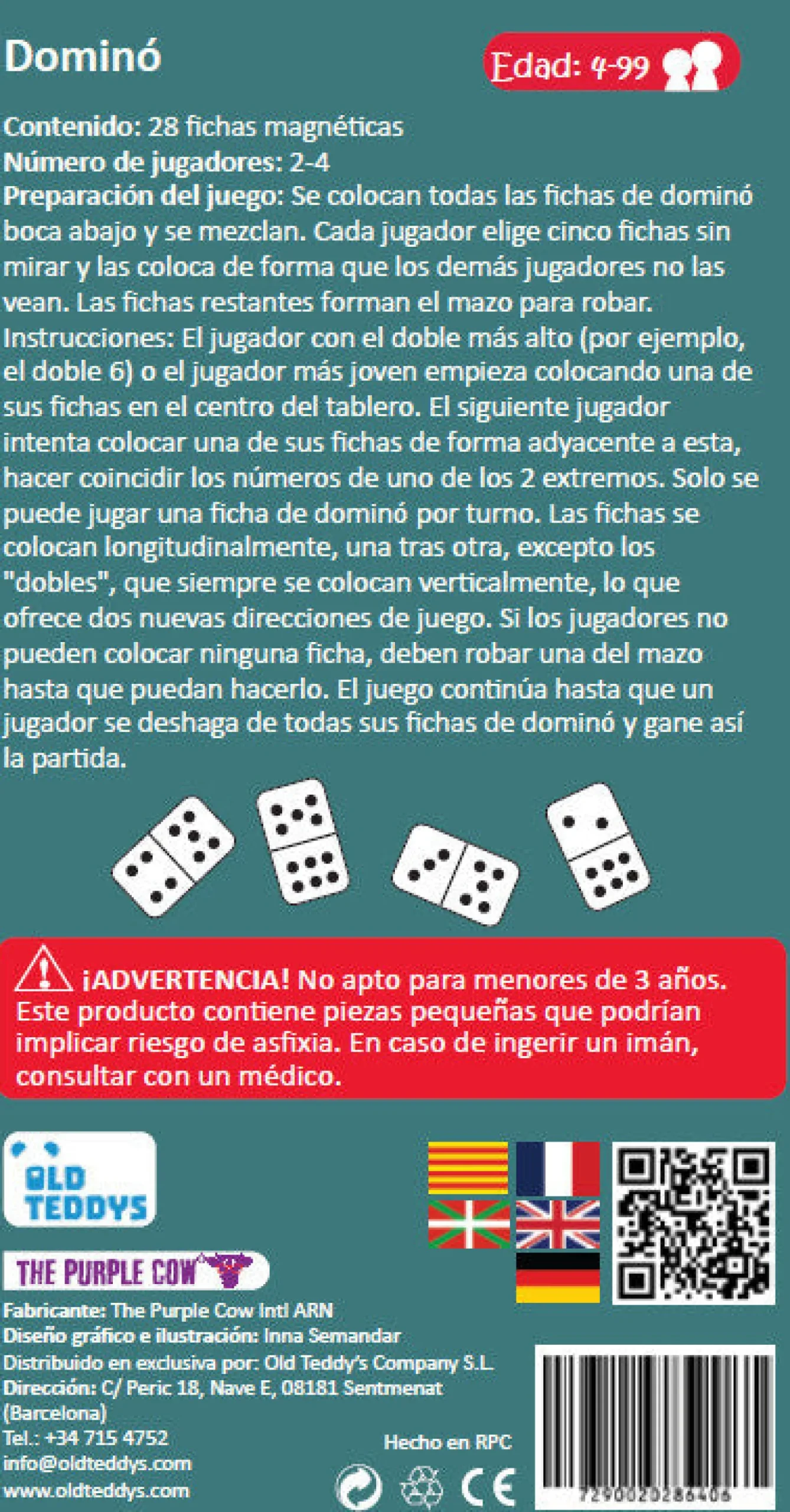 Juego magnético Dominó