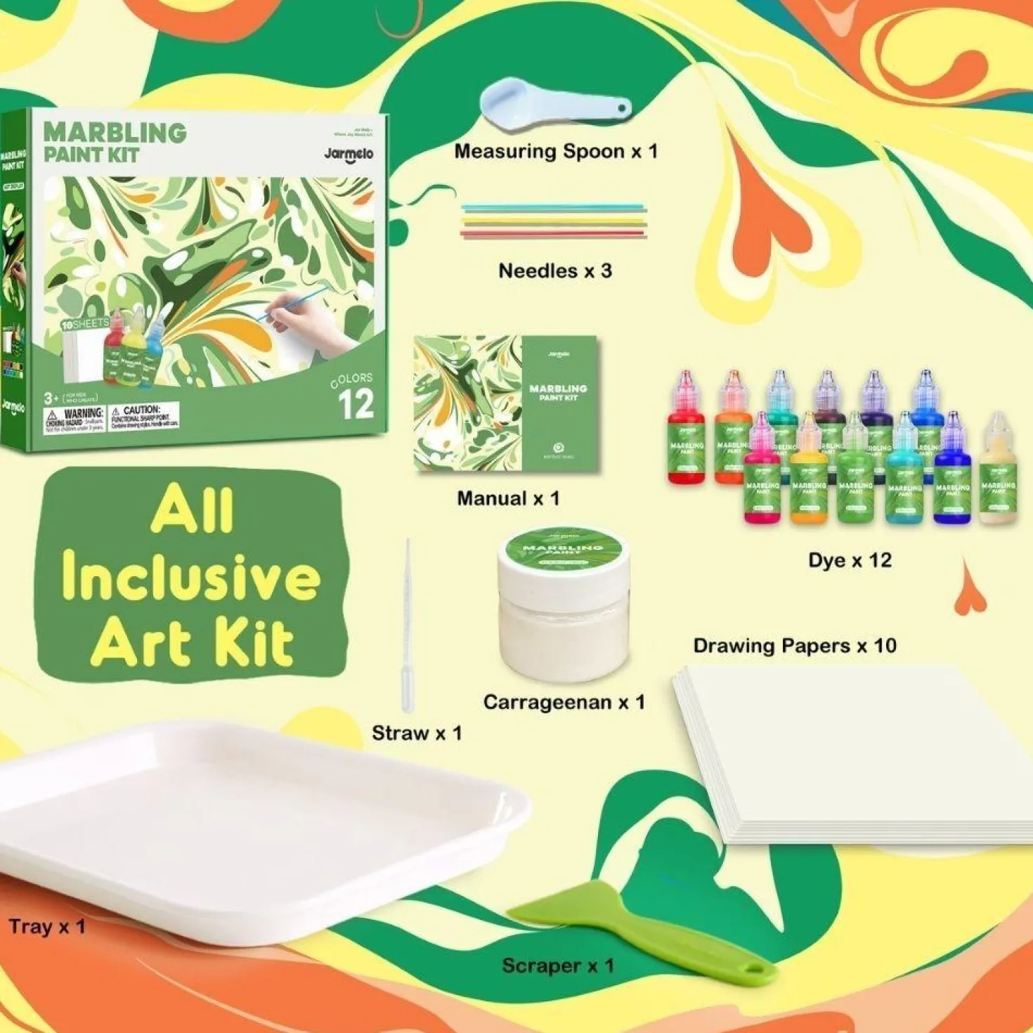 Kit pintura Marmoleada 12 colores · Jarmelo