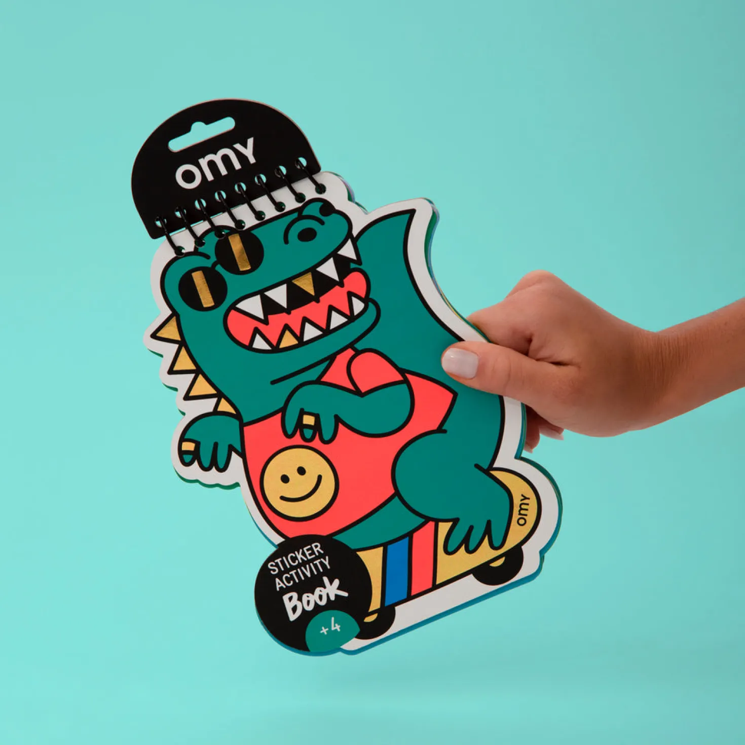 Libreta de pegatinas Dino · Omy