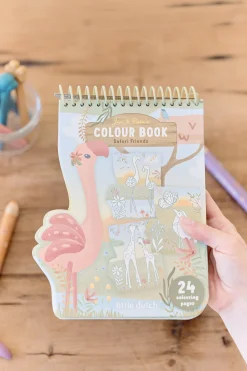 Libro colorear espiral flamenco · Little Dutch