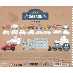Libro de recortar y pintar vehiculos · Little Dutch