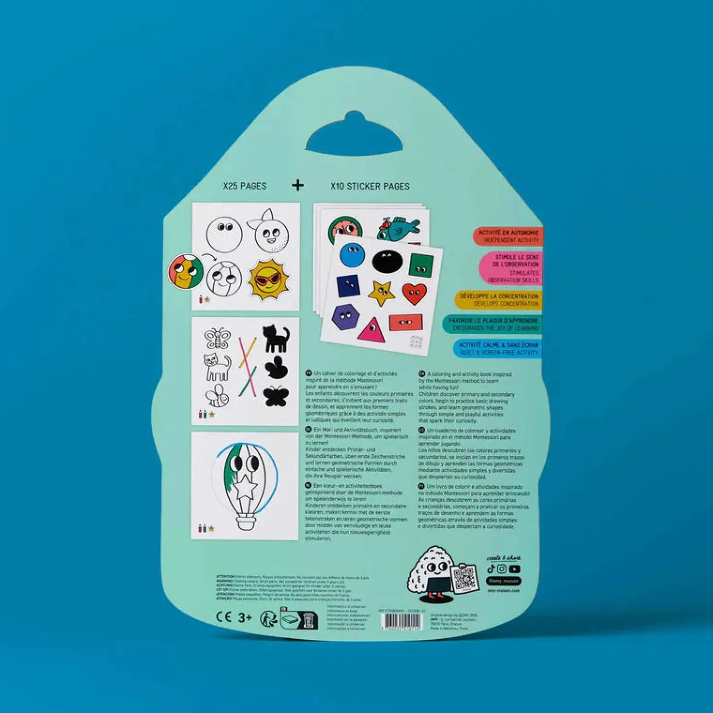 Libro stickers Montessory Formas Geométricas · Omy