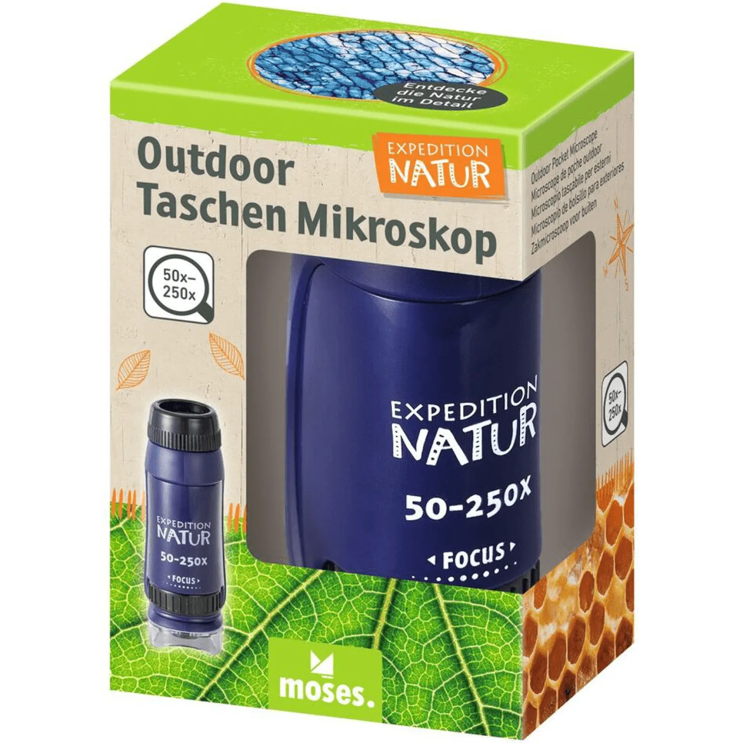 Microscopio de bolsillo para exterior · Moses