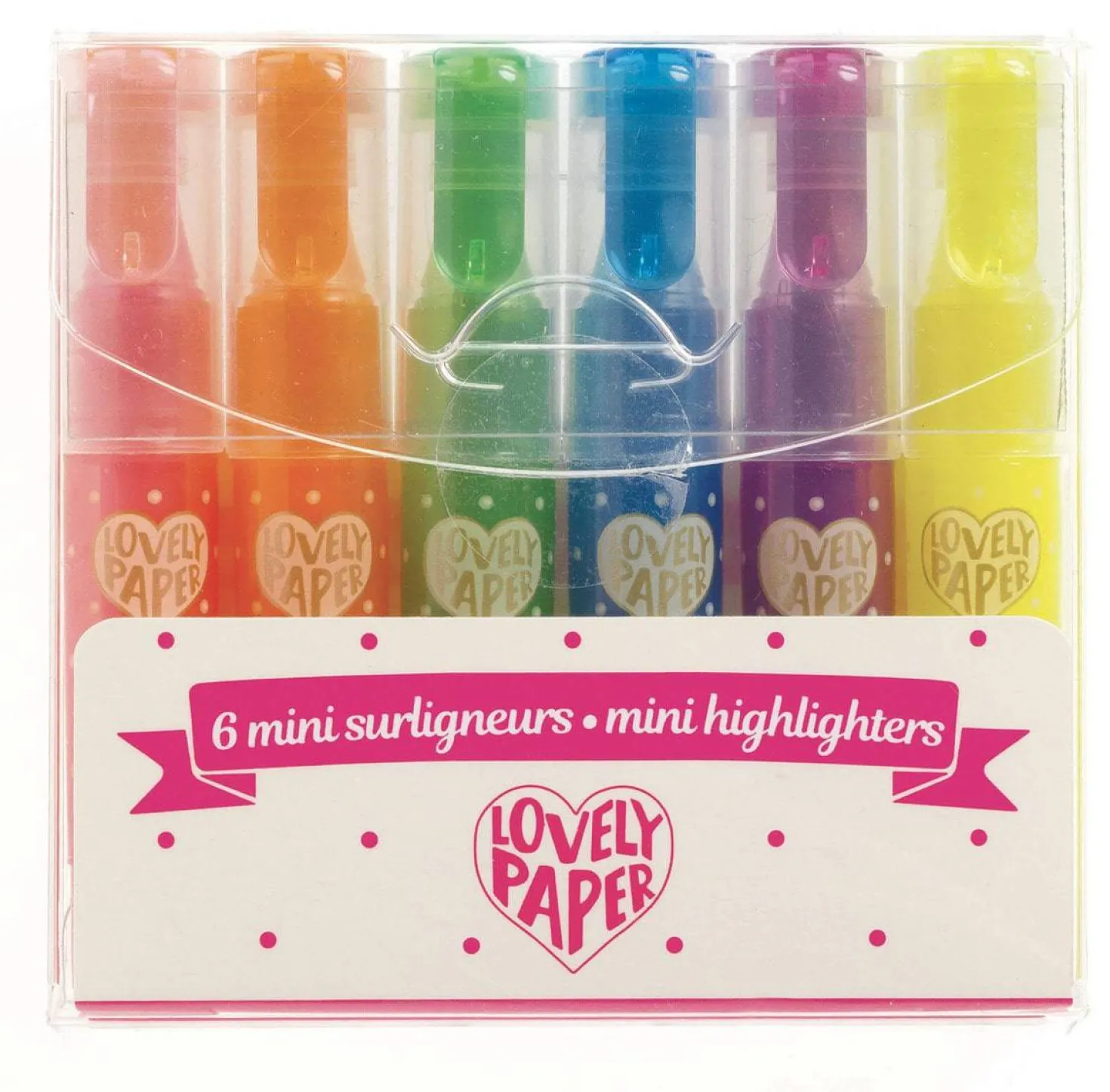 Mini marcadores (6 ud) · Lovely Paper