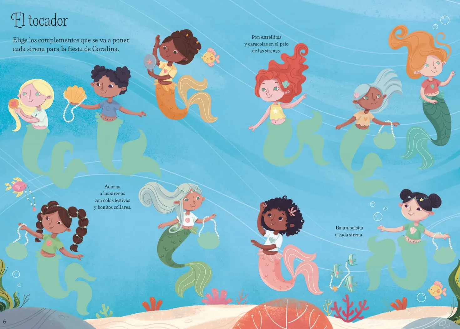 Mi pequeño libro de pegatinas · Sirenas