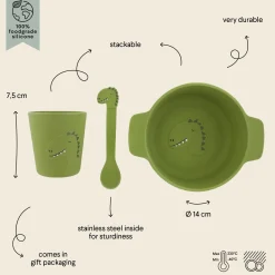 Mi primera vajilla silicona Dino · Trixie