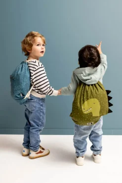 Mochila Saquito de Tela Dino · Trixie