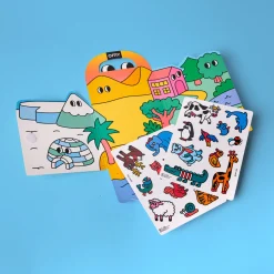 Montessori Animals con pegatinas reutilizables · Omy