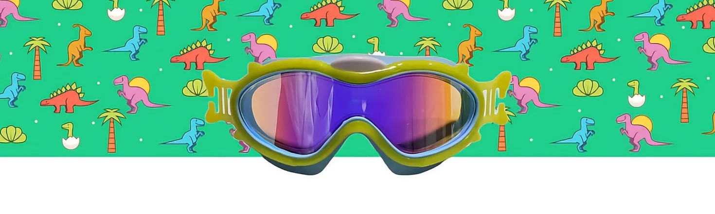Máscara infantil amarillas con turbante Dinos · Fun Water
