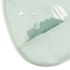 Pack de 2 baberos mini con bolsillo Croco Green · Done by Deer