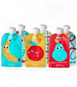 Pack de 6 pouch reutilizable para pure de fruta · Didobaby