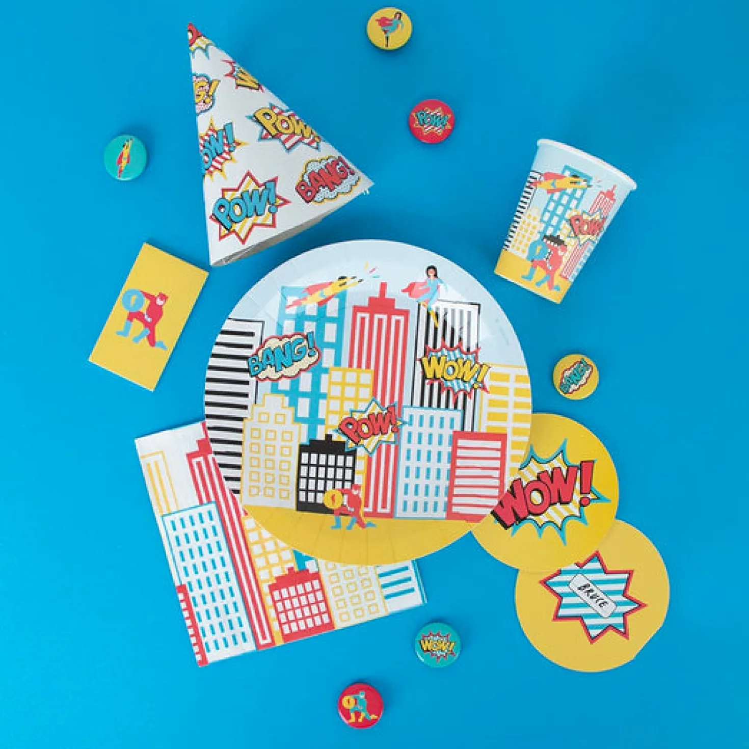 Pack 8 sombreros Superheroes · My Little Day