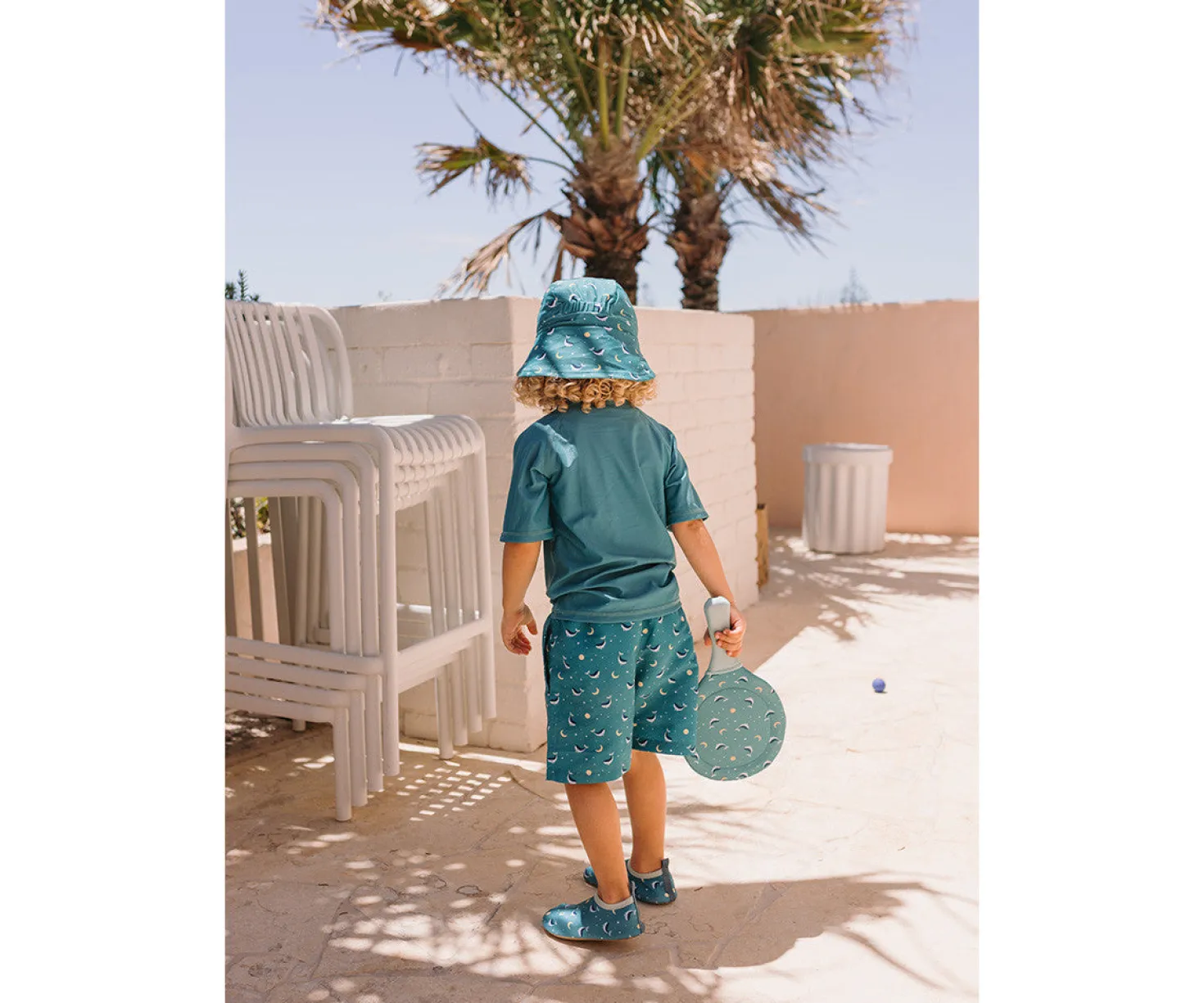 Palas playa neopreno con pelota - Whale Teal