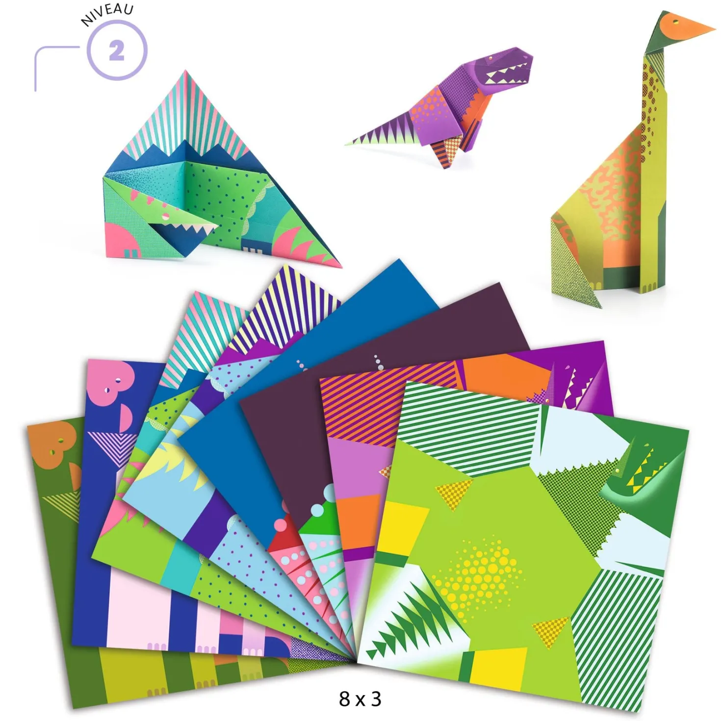 Papiroflexia Origami Dinosaurios · DJECO