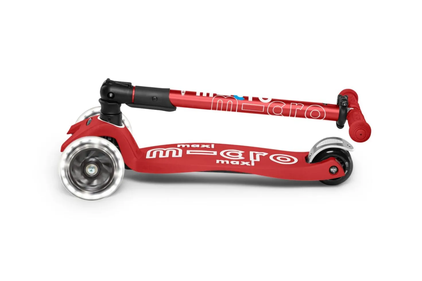 Patinete Maxi Deluxe Plegable LED · Rojo