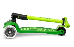 Patinete Maxi Deluxe Plegable Neón LED · Verde/Amarillo