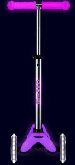Patinete Mini Deluxe Glow LED · Rosa
